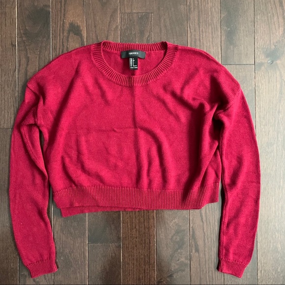 Forever 21 Cropped Sweater - Picture 1 of 2